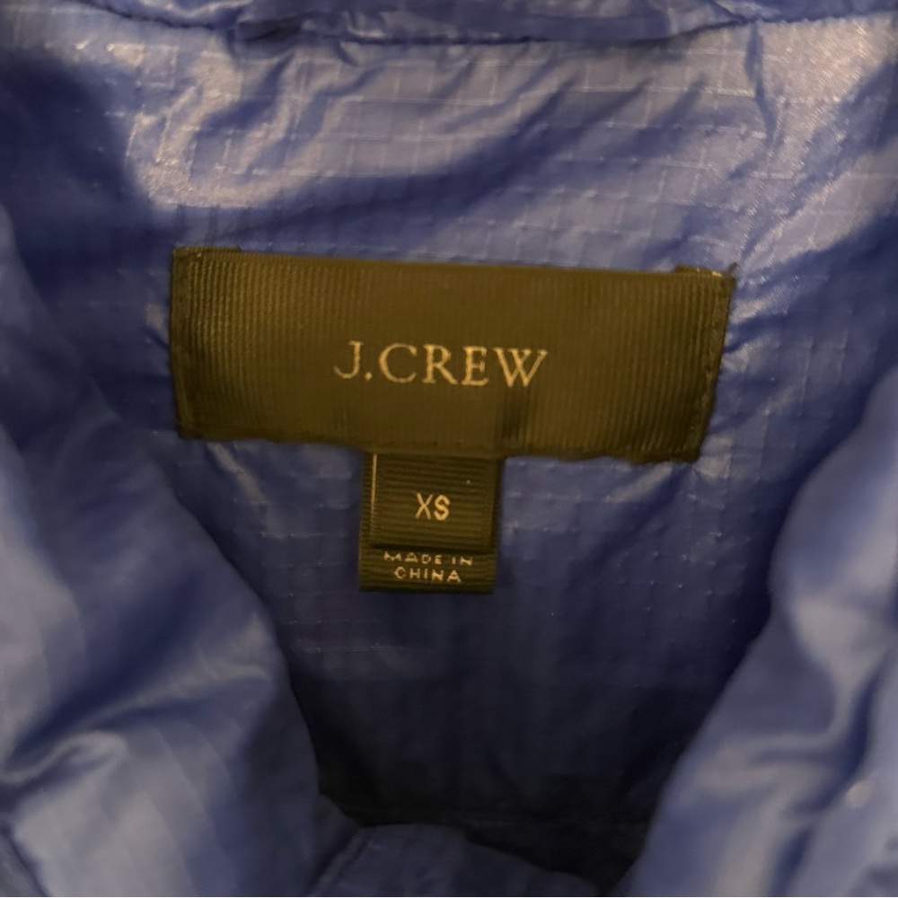 J. Crew Women’s Royal Blue Lightweight Down Puffer Jacket Insulated Size XS - Picture 3 of 7